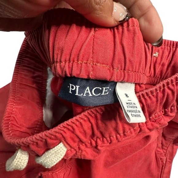 The Children's Place Boy's Red Drawstring Shorts Size 8 - Picture 2 of 8
